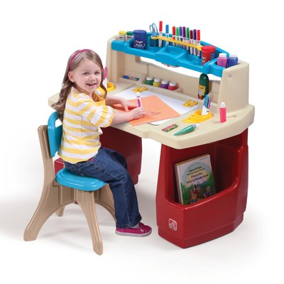 Step2 Deluxe Art Master Kids Desk | Assembles In Min, Multi/None, Model Number: