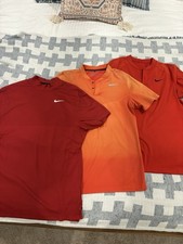 Nike Golf. 2 Dri-Fit Blade Collar Polos and TW Mock Neck. Size Small. Lot of 3