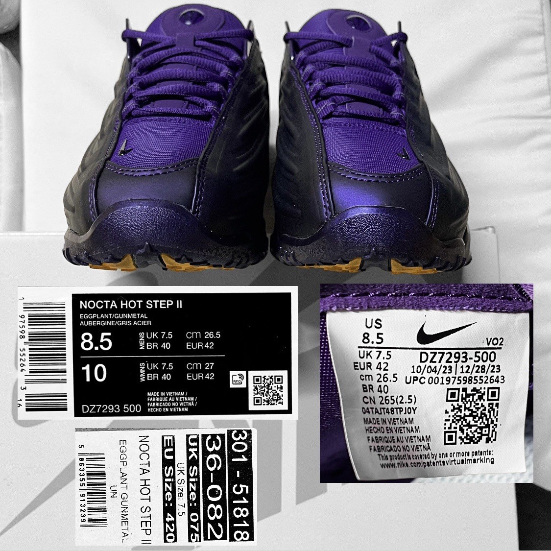 2024 Nike Air Max Hot Step 2 Drake Nocta Glide Eggplant Purple UK