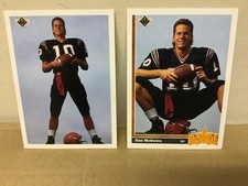 (2) Dan McGwire - 1991 Upper Deck Football Card - Rookie - Pack Fresh N/M or BTR. rookie card picture