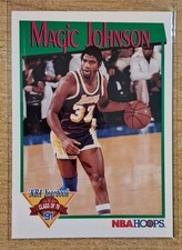 1991-92 NBA HOOPS MAGIC JOHNSON NBA YEARBOOK #321 LOS ANGELES LAKERS