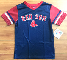Boston Red Sox Boy's Dri-Fit Ringer Jersey Shirt Navy XL 16/18