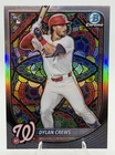 2025 Bowman Chrome Dylan Crews Etched in Glass SSP Rookie RC #42 Nationals