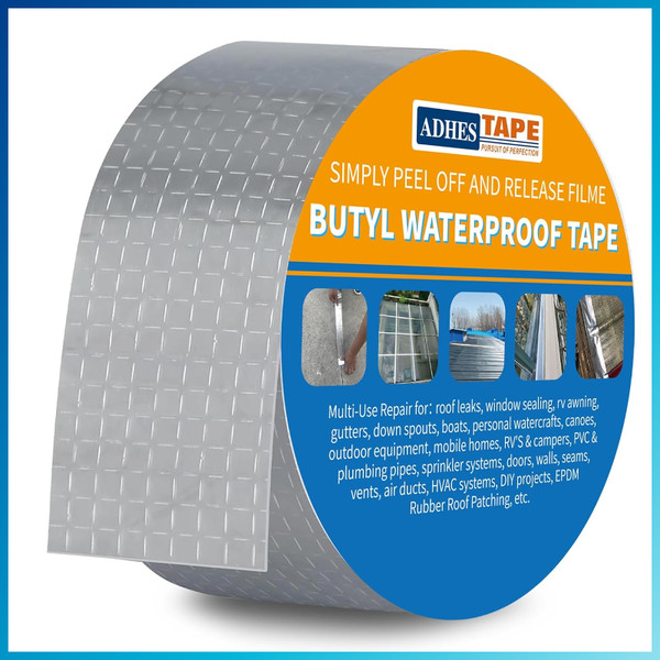 Adhes Butylband Dichtungsband 5Cm X 5M Wasserdicht Aluminiumfolie Reparatur-image