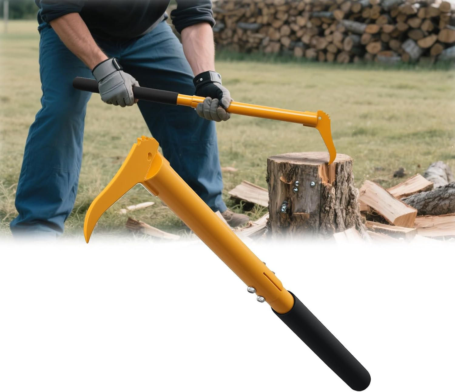 30” Hookaroon All Steel Heavy Duty Pickaroon Axe Logging Tool Dragging ...