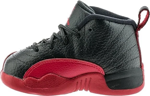 Niño Jordan 12 Retro "Juego de Flu" Negro/Rojo Universitario (850000 002) Foto 2 de 4
