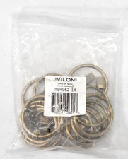 14 Pack Ivilon Warm Gold Shower Curtain Clip Rings Drapery Curtain 2"/52mm Dia