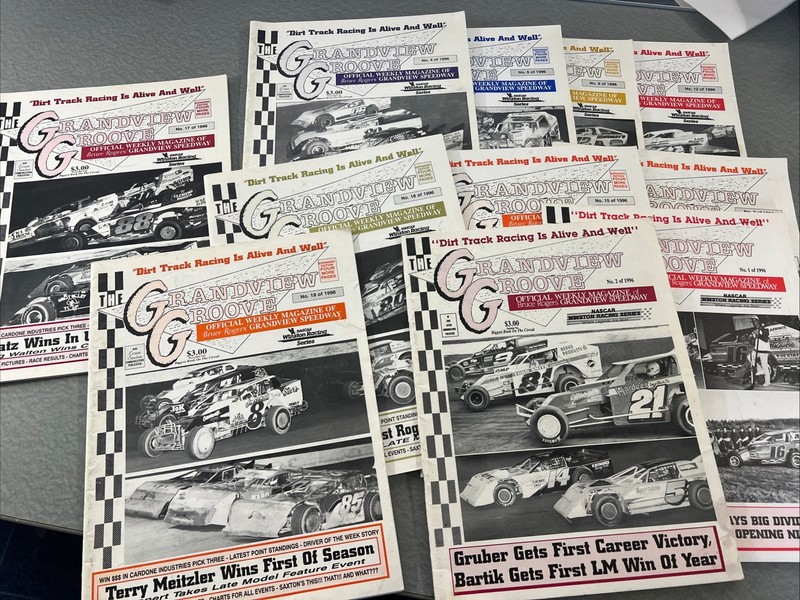 Vintage 1996 Grandview Groove Speedway (PA) Official Souveinir Program Lot Of 11
