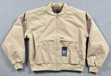 NWT Under Armour Expanse Fleece-Lined Bomber Jacket Ripstop Tan Women s Size L