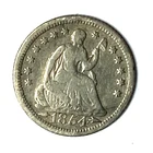1854 H10c Seated Liberty Silver Half Dime Rotated Dies Philadelphia