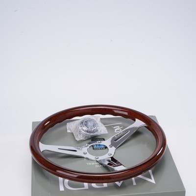 NARDI Classic 350mm Steering Wheel Mahogany Wood with Black Finish