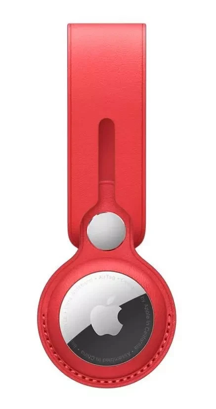 Official Apple AirTag Holder Leather Loop Red MK0V3ZM/A AirTag NOT Included - Image 3 of 4