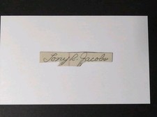 Tony Jacobs Signed Autograph Cut Debut 1948 Chicago Cubs