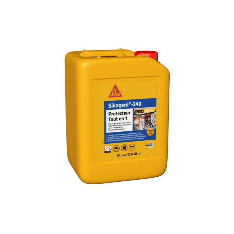 Sikagard-240 hydrofuge SIKA pour éliminer les infiltrations d'eau sur mur en brique 5L