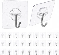 Klebehaken Transparent, 30 StüCk Klebehaken Extra Stark, Selbstklebend Haken Ohn
