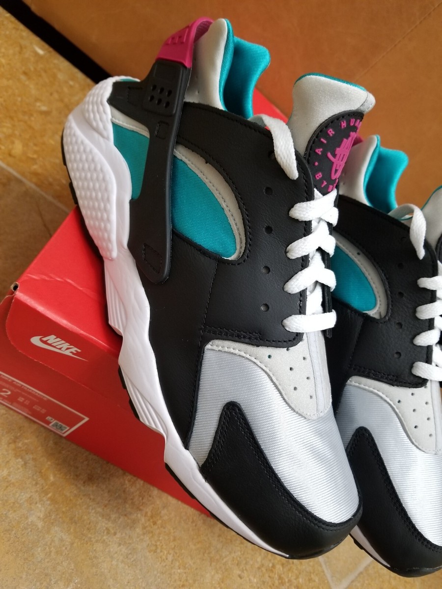 ?⚡️RARE COOL GREY CRIMSON AQUA TEAL HUARACHE SZ 10.5 Size 11.5 - Nike Air Huarache Cool Grey Bright Crimson for  main image 2