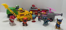 Paw Patrol Lot of 14 Vehicles Pets Helicopter Fire Truck Digger Nickelodeon