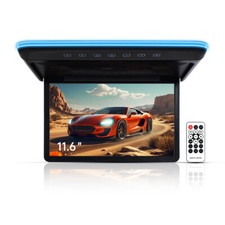 11.6" LED HDMI 1080P TFT Car Roof Ceiling Flip Down Overhead Monitor USB Black