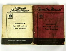 Lot 2 McCormick IHC Owner's Manuals International Harvester Corn Planter 449 450