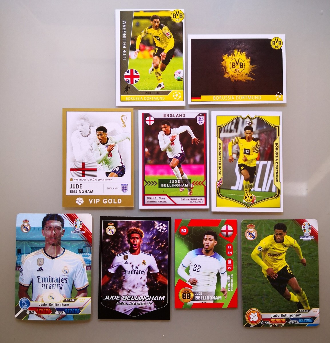 2021 Jude BELLINGHAM CL ROOKIE card + 8 Cards LOT Champions 2021 Jude BELLINGHAM CL ROOKIE card + 8 Cards LOT Champions