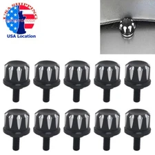 10X Aluminum Edge Cut Black Rear Seat Bolt Screw For Harley Sportster Road Glide