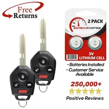 2 Remote Key Fob 62 Chip for 2009 2010 2011 2012 2013 2014 Subaru Legacy Outback