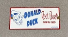 VINTAGE DONALD DUCK SODA COLA BEER PORCELAIN SIGN CAR GAS OIL TRUCK MOTORCYCLE