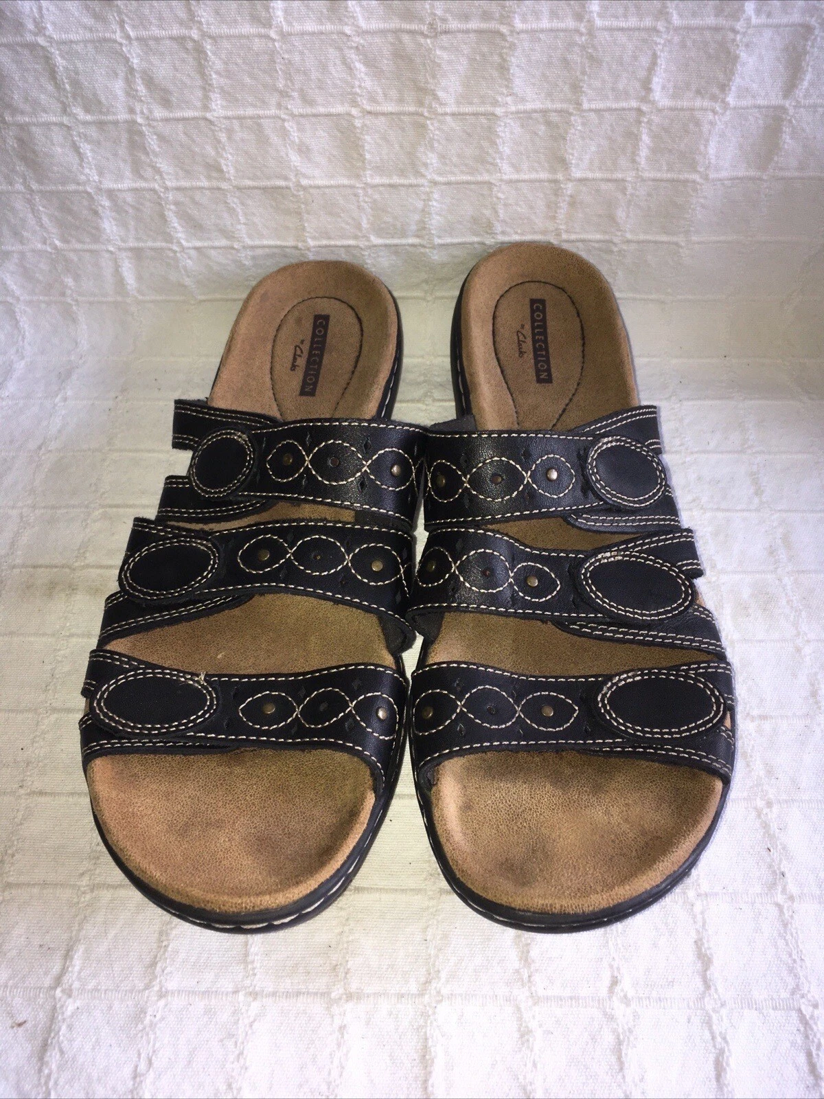 Clarks Sandali Donna Leisa Cacti Q Nero Taglia 10 M Slides 26100437