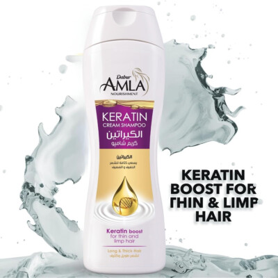 Creme Shampoo Dabur Amla Nourishment Keratin  Restores Hair Strength - 360ml