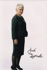JUDI DENCH signed Autogramm 20x30cm JAMES BOND in Person autograph