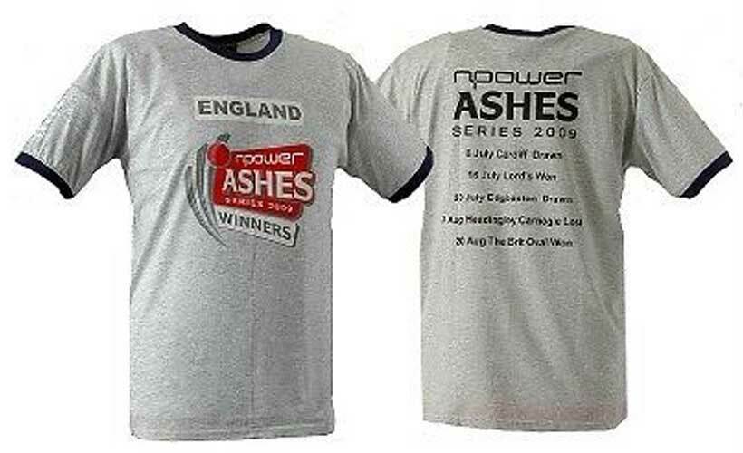 England Ashes 09 Winners Cricket T-Shirt (AST03) Large UK