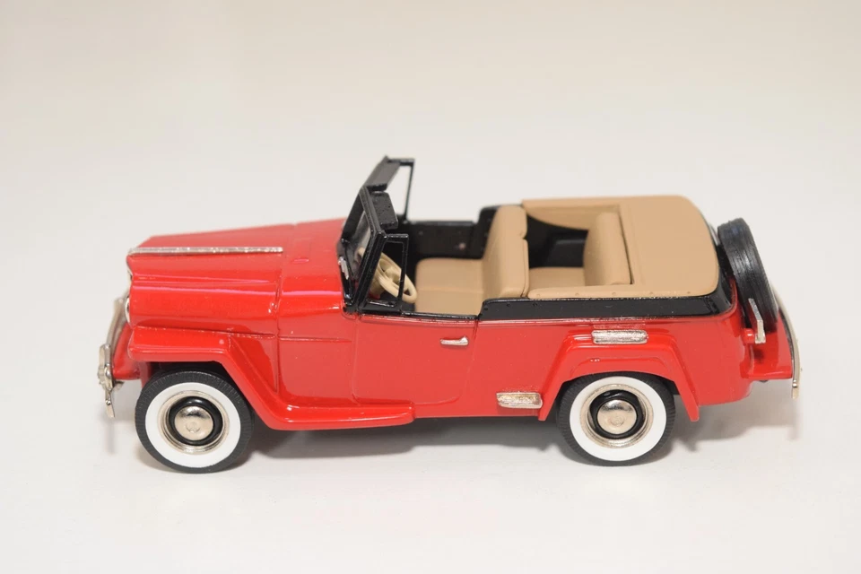 A53 1:43 BROOKLIN BRK 161 WILLYS OVERLAND JEEPSTER ROADSTER RED MIB MOLTO RARO! - Immagine 2 di 4
