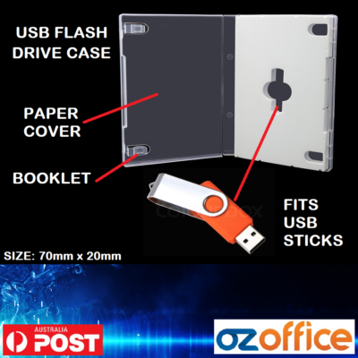 USB Flash Drive Case - DVD Case Style Clear Case - 22mm Spine DVD Case Cover | eBay