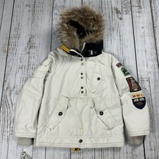Rare Parajumpers Jacket Pullover Off White Fur Small Mountain Loft Tech Pouch