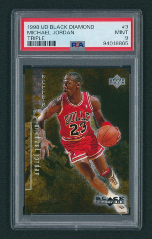 1998 Upper Deck Black Diamond Michael Jordan TRIPLE GOLD #'d /1500 #3 PSA 9 MINT