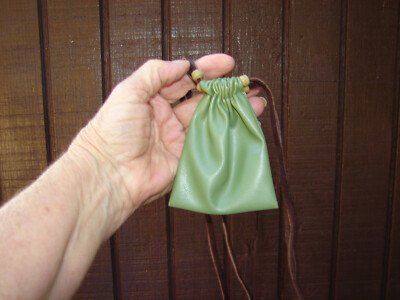 Native American Style Deerskin Medicine Bag, Drawstring Pouch, Talisman Pouch
