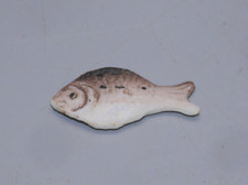 -ANCIENNE  FEVE POISSON TURBOT  1ere EPOQUE PORCELAINE COLLECTION VITRINE    D