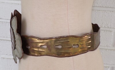 Vintage Artisan Statement Belt Womens Mixed Metals Boho  display picture 2