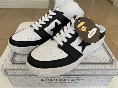 bape shoes black and white