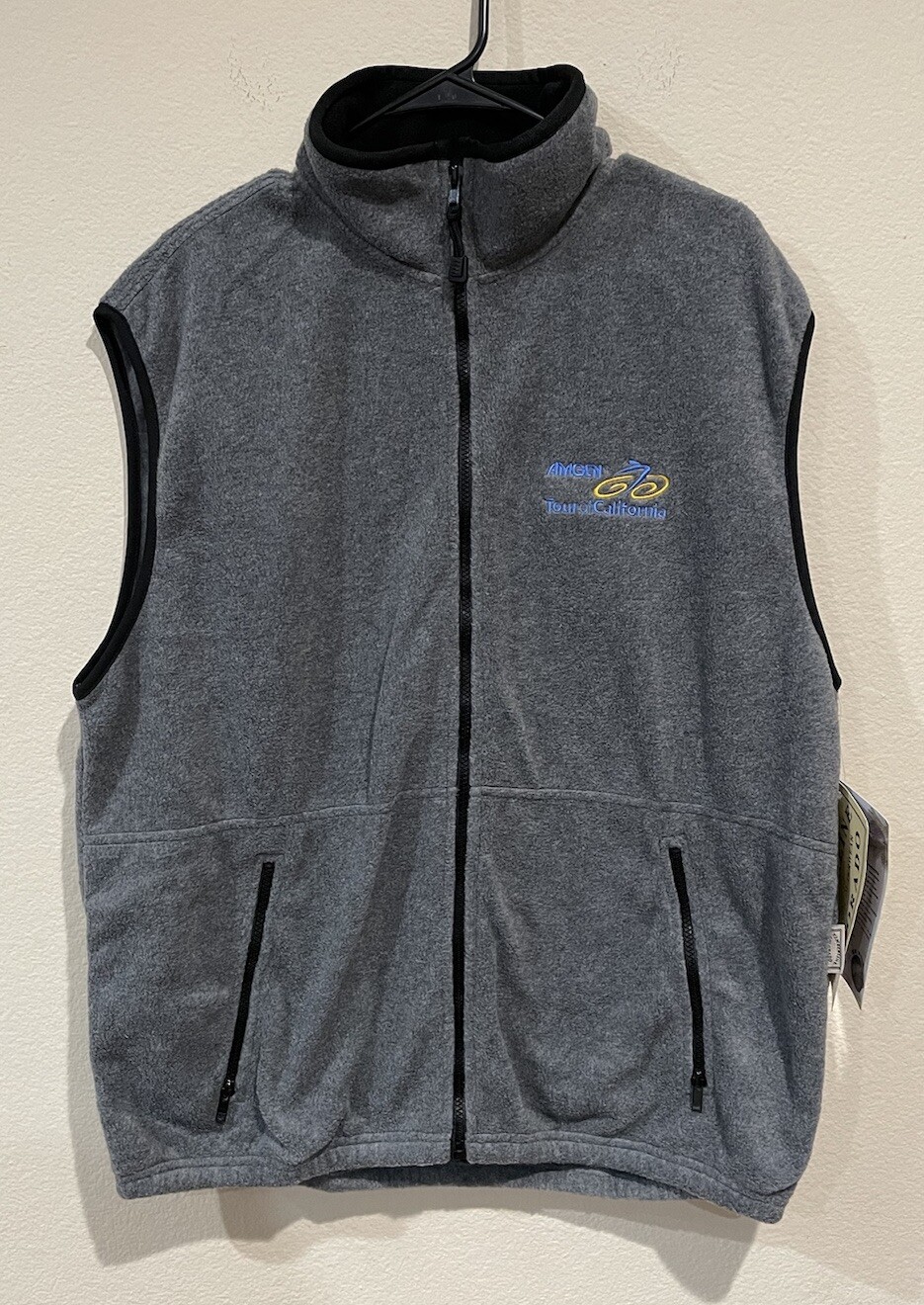 Colorado Timberline Vest Mens XL Gray Fleece Full Zip Embroidered Amgen