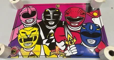 ROLLED 1994 MIGHTY MORPHIN' POWER RANGERS MASK CUT OUT POSTER SABAN OSP 2438