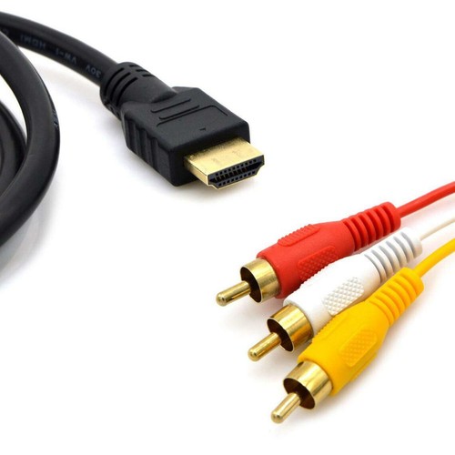 Cavo Adattatore HDMI a 3RCA Scart Audio Video TV Chinch Connettore Cable 1,5m - Foto 2 di 12
