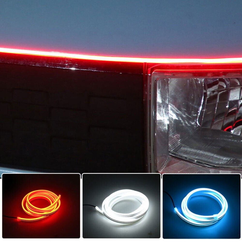 Car LED DRL Hood Light Daytime Running Engine Cover Light Strip Hood