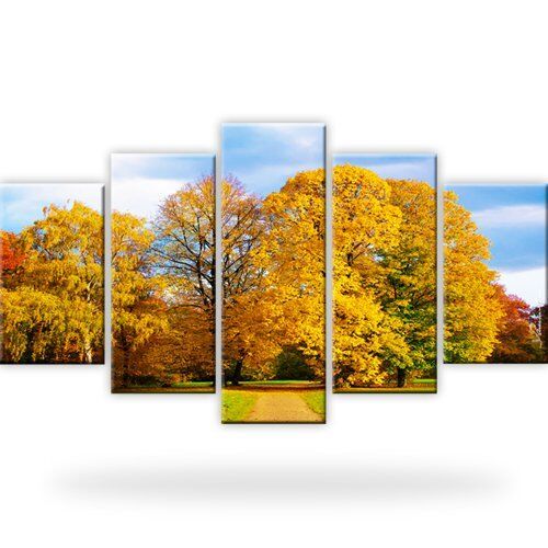 Park Wald Herbst Leinwandbilder Fotodruck Mehrteilig - Bild 1 von 1