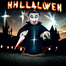 Halloween Inflatables Decorations Vampire Outdoor Decor 5Ft Inflatable Vampir...