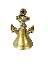 Brass Wall Hanging Bell Anchor Rustic Collectible Coastal Nautical