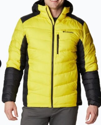 Columbia Labyrinth Loop Omni-Heat Puffer Jacket sz Med yellow black