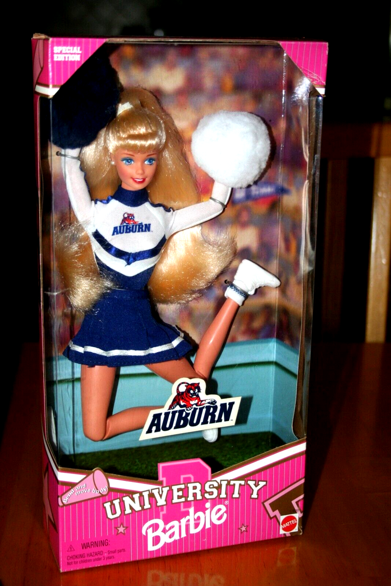 1996 Auburn Cheerleader Barbie Doll-New in Box | eBay