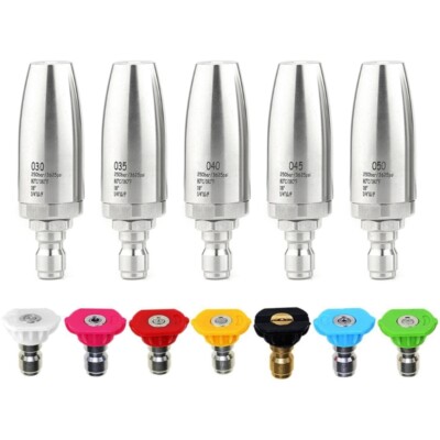 Garden High Pressure Power Washer Nozzle Stainless Steel Adjustable Sprayer