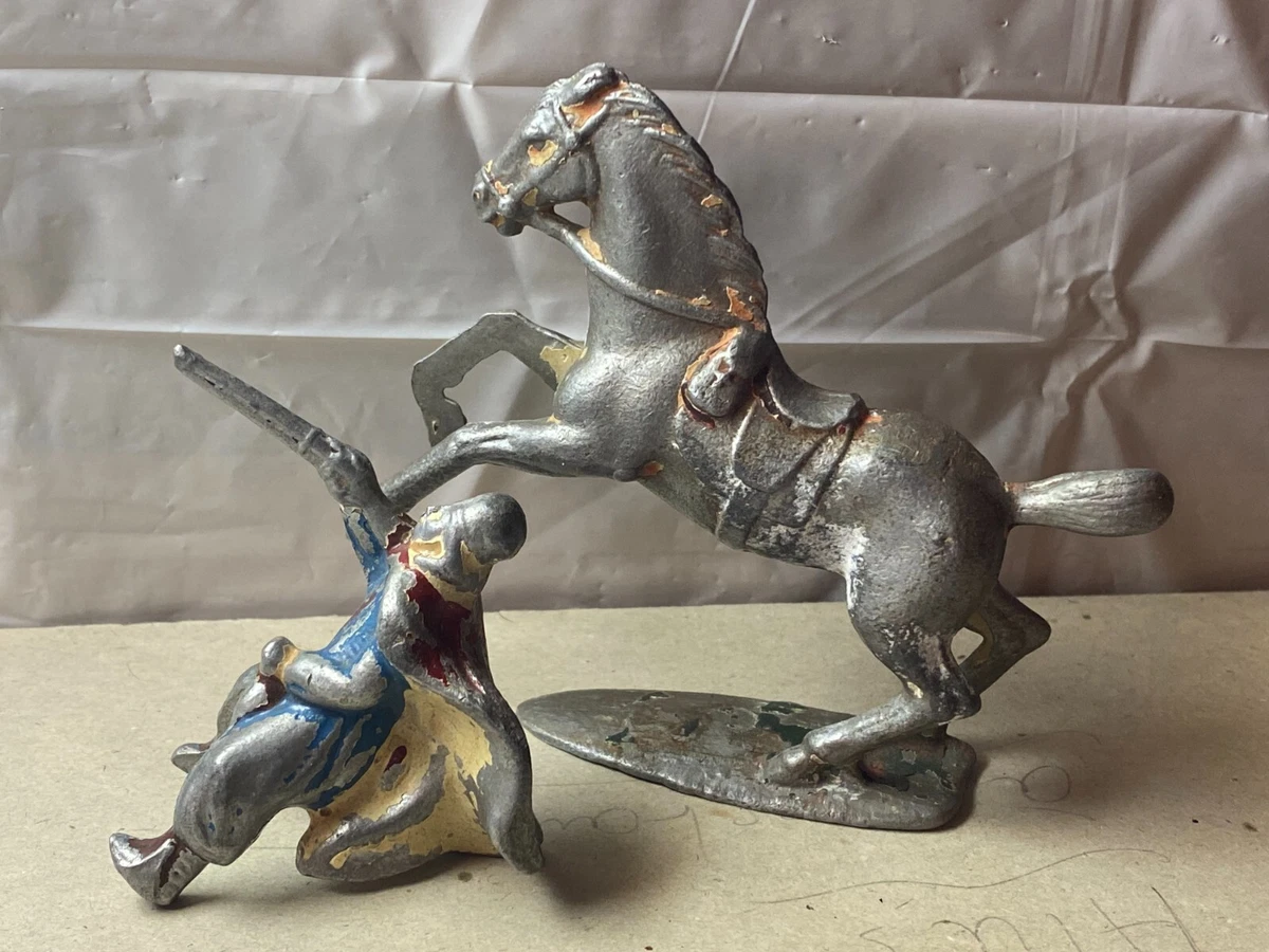 Figurine Cavalier Quiralu – Plomb Creux Aludo, Méhariste Ou Spahis, Restauré